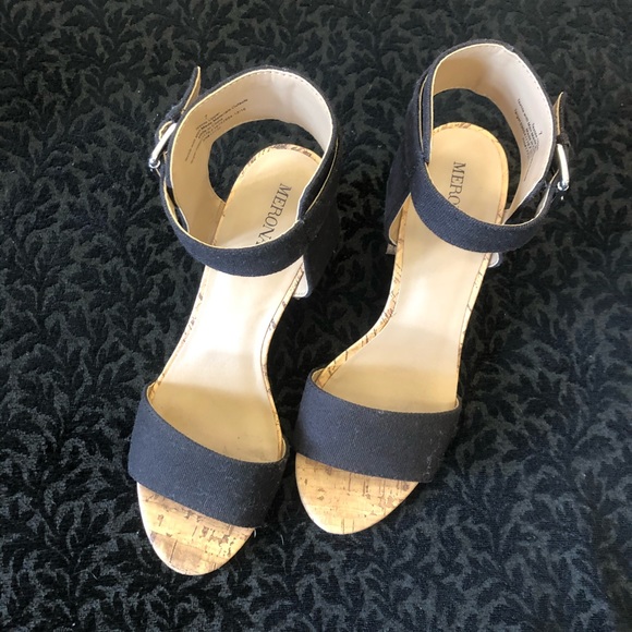 merona black wedges